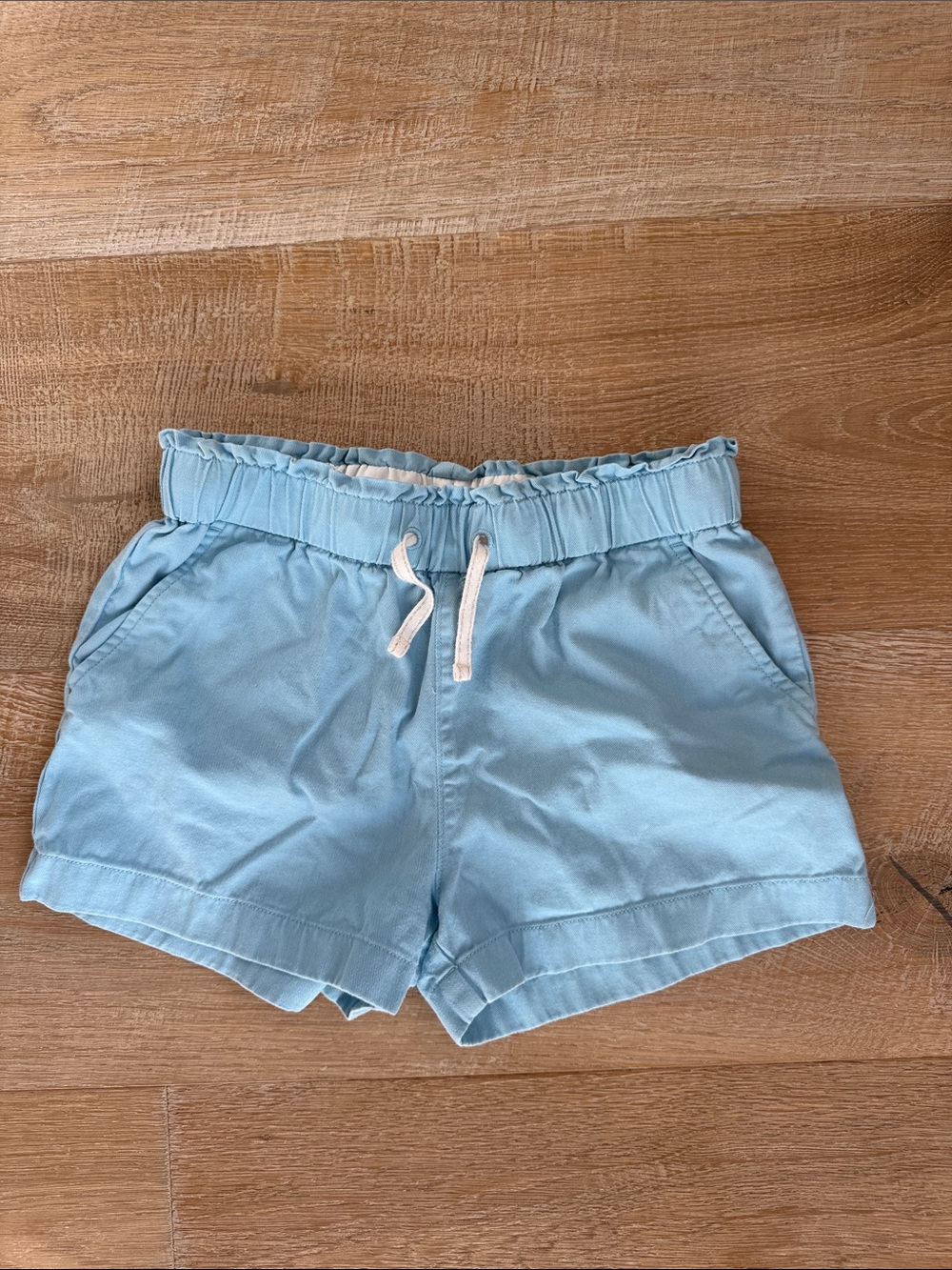 Crewcuts Light Blue Drawstring Cotton Shorts